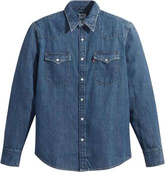 Levi's Barstow Western Denim Shirt - Heren - Spijkeroverhemden - Blauw - S - Denim - Overhemden