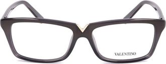 Valentino Rechthoekige Ooggeleiders Met V-logo Detail