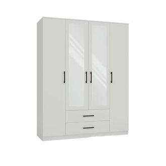 Topeshop Romana 160 Armario Con Espejo Blanco