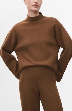 Mango Funnel Neck Sweater in Caramel at Nordstrom Rack, Size Medium