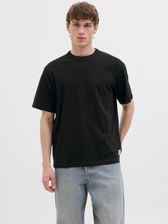 Jack & Jones Rundhalsshirt JACK & JONES JJEDOVER TEE SS CREW NECK, Herren, Gr. XS, schwarz, Single Jersey, Obermaterial: 100% Baumwolle, unifarben, relaxed fit nor