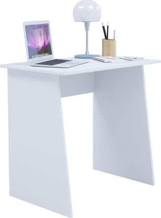 ebuy24 Ebuy24 - Mesa De Ordenador Vcm Dimensiones Aprox. Al. 74 X An. 80 X P. 50 Cm Paneles Laterales Elegantes Escritorio - Masola Mini (blanco)