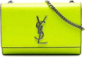 Saint Laurent Pre-owned Kate Crossbody Tas - Dames - Vintage Schoudertas - Geel - ONE Size - Leer - Vintage