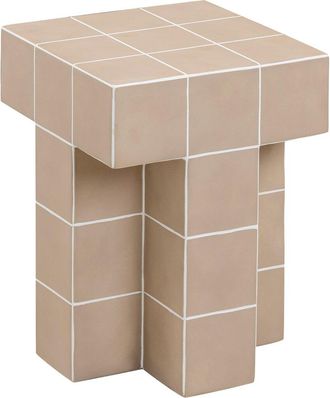 TOV Furniture Tov Furniture Alma Tile Concrete Indoor/Outdoor Side Table