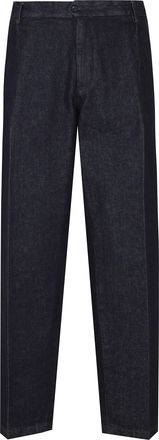 BRIGLIA 1949 Straight Leg Dark Denim Jeans with Integrated Pockets