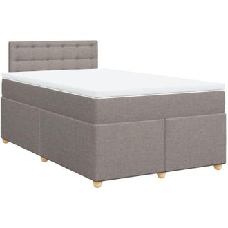 vidaXL Vidaxl - Cama Box Spring Con Colch&oacute;n Tela Gris Taupe 120x200 Cm