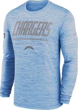 Nike Los Angeles Chargers Sideline Team Issue Velocity Nike Mens Dri-FIT NFL Long-Sleeve T-Shirt in Blue | 02EQ48Y97-CH4