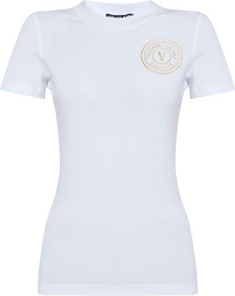 Versace Jeans Couture logo-print T-shirt - women - Elastane/Cotton - S - White