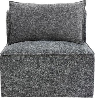 Miliboo M&oacute;dulo Derecho Para Sof&aacute; De Tela Gris Oscuro Jaspeado Kerry