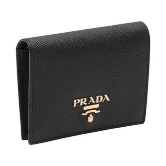 Prada Small Saffiano Leather Wallet - female - Prada - Wallets & Cardholders - Black - ONE SIZE - Accessories