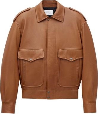 Saint Laurent Oversized Leather Jacket-Donna