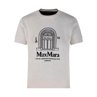 Max Mara T-Shirts, female, Beige, Size: M Smmeuforia Knit Top