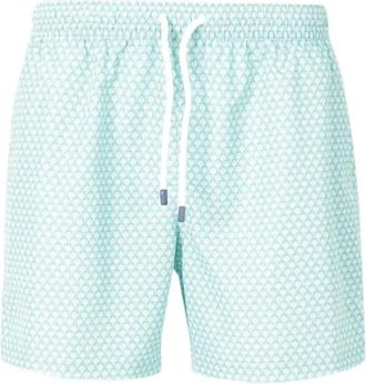 Fedeli Jellyfish-print swim shorts - Green