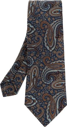 Etro paisley-patterned tie - Blauw
