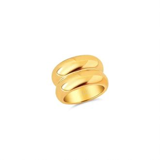 Ellie Vail Rhett Double Layer Ring In Gold