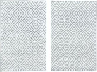 BIZZOTTO Bizzotto - 2x Alfombra Rombo Grig-blanco 120x180