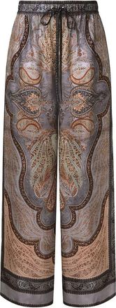 Zimmermann Patterned Silk Trousers