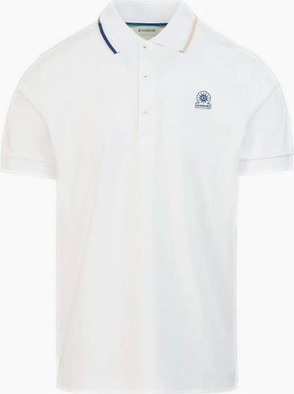 Sandbanks Mens Sandbanks Tri Tipped Polo White - Size: 36