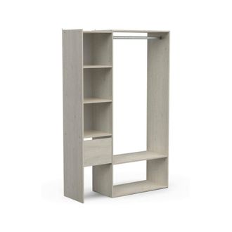 Dmora Dmora - Gran Armario Tsuruhime, Muebles De Dormitorio, Vestidor, Armario De Ropa, 119x40 H183 Cm, Roble