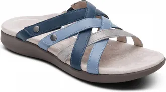 Aetrex Womens Kasey Sandal In Blue Multi