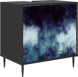 vidaXL Mueble De Cuarto De Ba&ntilde;o Raalte Roble Negro 60 X 40 X 61 Cm Vidaxl