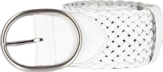 Dragon Diffusion 16-draads Handgeweven Riem - Dames - Riemen - Wit - 90 CM - Leer - Accessoires