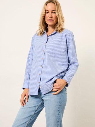 Fat Face FatFace Bessie Blue Petite Stripe Shirt