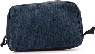 Hermès Pouch Toile Globe Trotter MM 2010-2025 - Blu