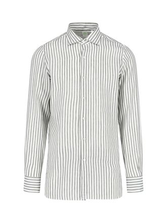 Finamore Multicolor Vertical Striped Button-Down Shirt