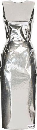 Dolce & Gabbana KIM DOLCE&GABBANA foiled midi dress - women - Silk/Elastane/Elastane/Nylon - 44 - Silver