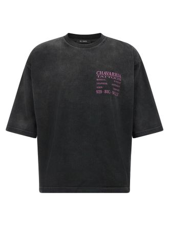 Willy Chavarria Black Cotton Mens T-Shirt