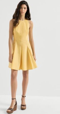 Brunello Cucinelli Techno cotton poplin mini dress in Zabaione Yellow at Nordstrom, Size Xxx-Large
