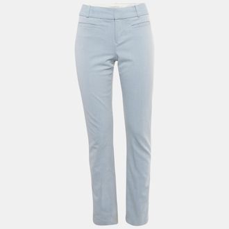 Calvin Klein Blue Crepe Formal Trousers