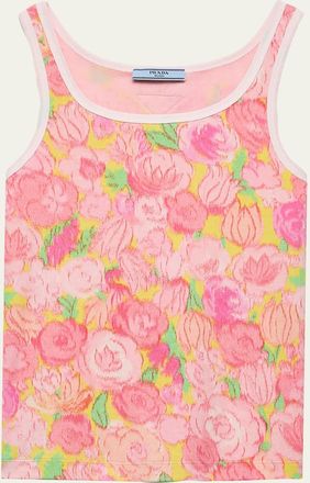 Prada Costina Floral-Print Tank Top