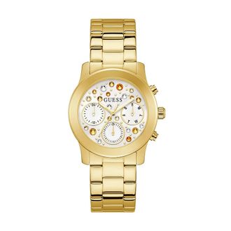 Guess Dameshorloge 38 mm Roestvrijstalen Armband Gw 0559L2 - Dames - Horloges - Geel - ONE Size - Accessoires
