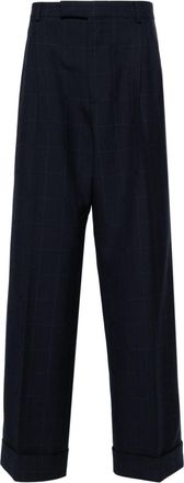 Gucci high-waist tailored wool trousers - men - Wool/Viscose - 48 - Blue