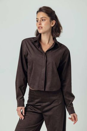 Sundays Ozian Shirt Top In Brown