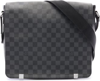 Louis Vuitton Black Damier Graphite Coated Canvas Leather Shoulder Bag (Pre-Owned)