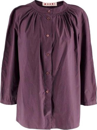 Marni Plum Cotton Blouse Size M