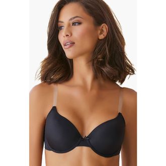 Lascana Womens Underwire Clear Strap T-Shirt Bra in Black at Nordstrom, Size 36Dd