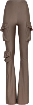 F**k Dames Leggings- Fw 24-0625 Synthetisch Materiaal - Dames - Wijde Broeken - Bruin - S - Broeken