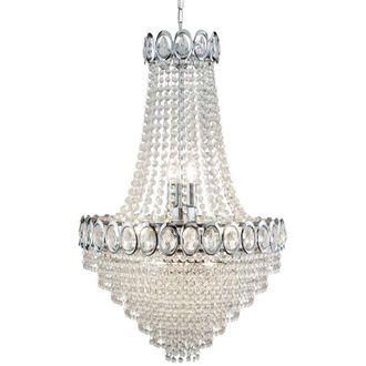 Searchlight Louis Philipe - Lampadario a 11 luci con finitura cromata, E14 - Searchlight