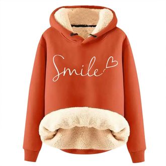 Generic Fleece Hoodie Women UK Teddy Fleece Lined Hoodie Super Soft Warm Tops Oversized Hoodies Comfortable Sweatshirt Thick Thermal Hooded Jumper Sweater Out
