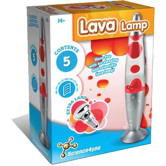 None Science4you Lampada di Lava - Lava Lamp Rossa per Bambini, Lampada con Luce Notturna + Lampadina Extra, Gioco di Lava, Giochi, Giocattoli, Regalo per