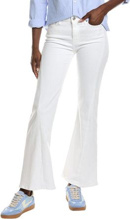 7 For All Mankind Dojo Tailorless White Shell Flare Leg Jean