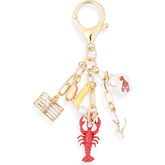 Leith Lobster Bag Charm in Red Multi- Gold at Nordstrom Rack