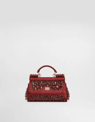 Dolce & Gabbana Small Sicily Handbag - Woman Handbags Red Onesize