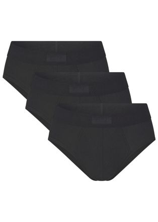 SKIMS Cotton-blend Briefs - set of Three - Black - Xxl