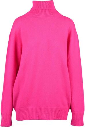 Amaranto Oversized Turtleneck Sweater In Vivid Fuchsia