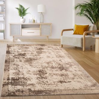 Paco Home Paco Home - Alfombra Sal&oacute;n Dormitorio Pelo Corto Vintage Oriental Dibujo Abstracto Beige 240x340 Cm